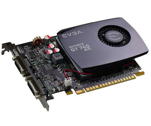 EVGA GeForce GT 740 2GB Super Clocked GDDR5 128-Bit Dual DVI mHDMI Graphics  Cards 02G-P4-3747-KR